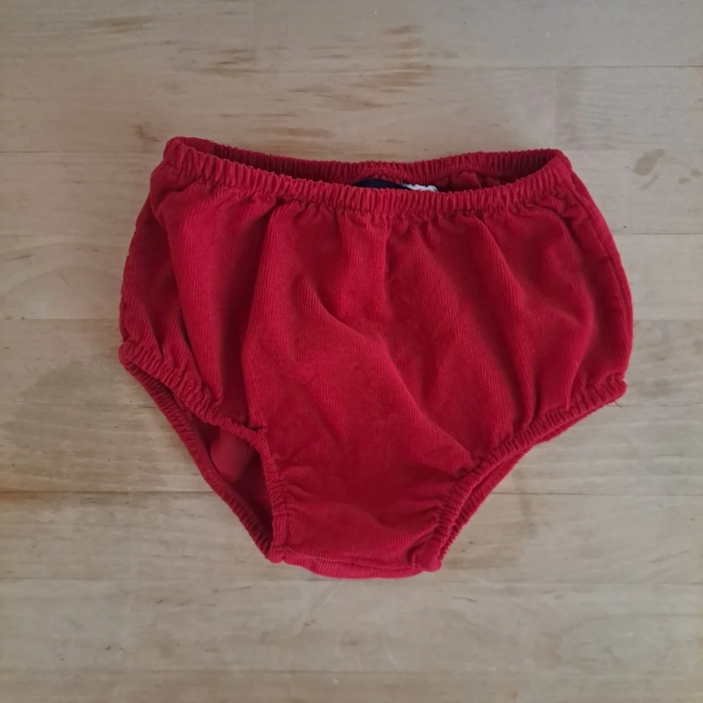 Ralph Lauren Baby Girls’ Red Corduroy Holiday Dress with Bloomers – Size 12M